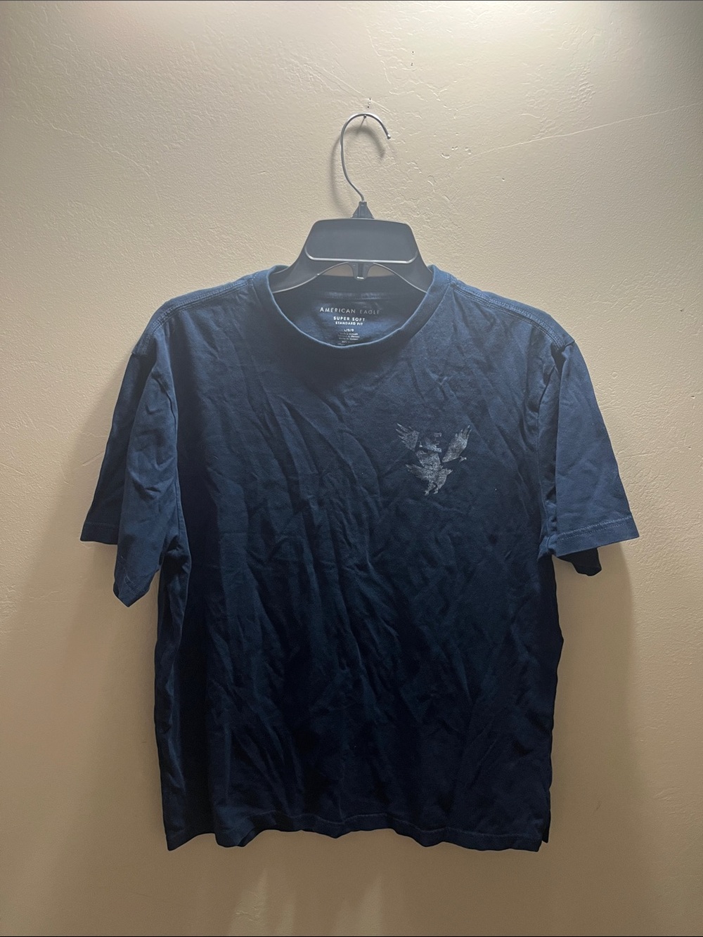 American Eagle Outfitters Navy Short Sleeve Logo Tee